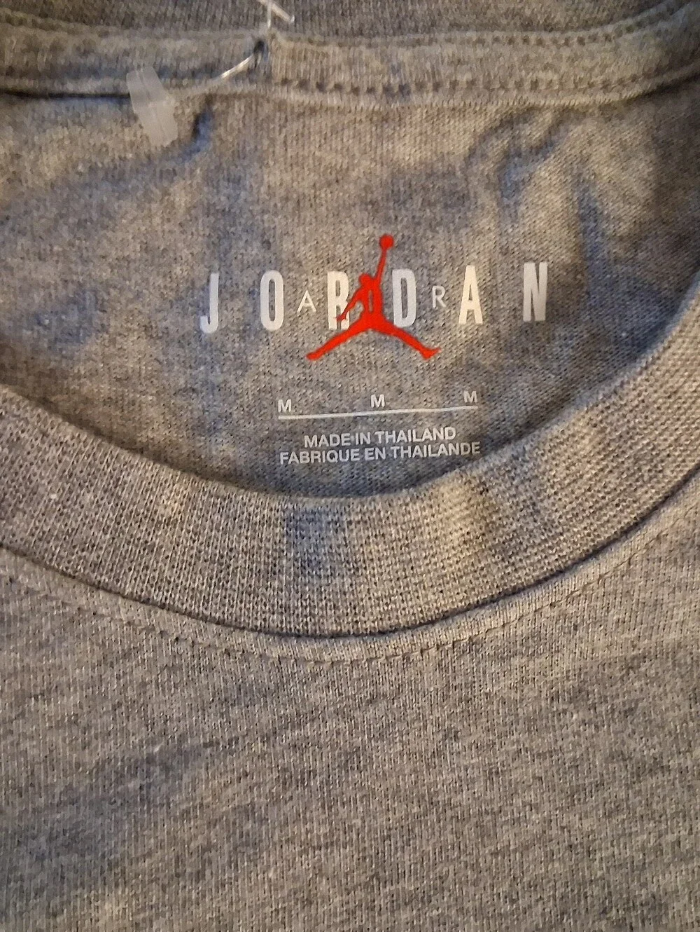 Jordan Men's Heather Gray Center Logo Short-Sleeve Tee